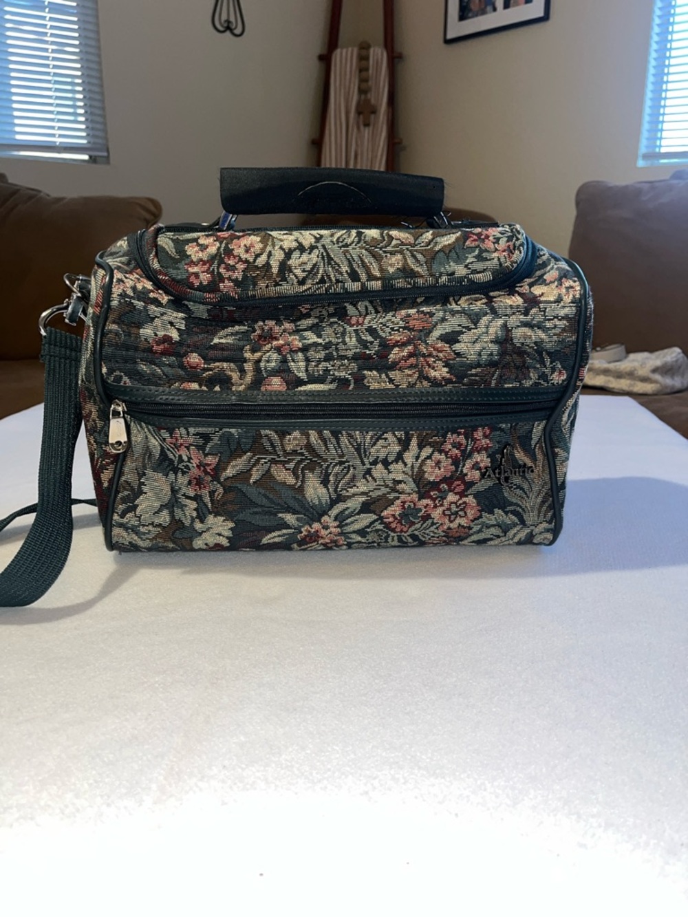Atlantic tapestry floral travel duffle carry on